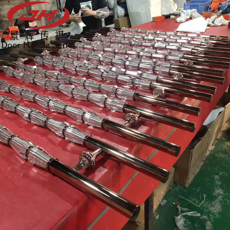 豪华水晶拉手  欧式大门拉手 玻璃门拉手 KTV大门拉手 木门把手