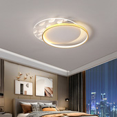 主卧室灯轻奢后现代简约创意羽毛温馨2021年新款 网红北欧吸顶灯具