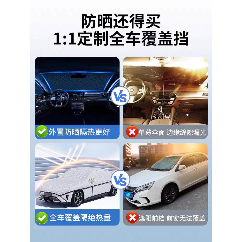 ◇汽车半罩车衣车罩四季通用防尘防雨雪防晒隔热半身加厚加大