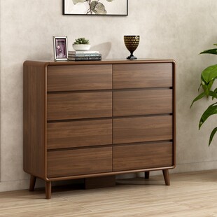 批发中式八斗柜实木抽屉床尾六斗柜卧室收纳柜客厅储物五斗立