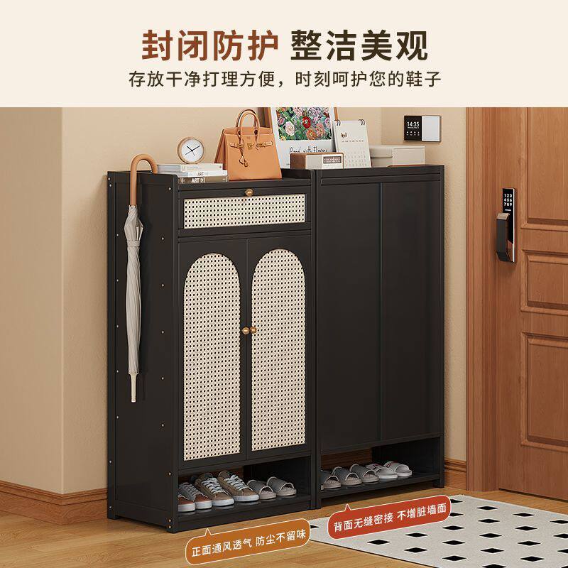家用门口鞋架带门入户多层鞋柜楼道走廊2026新款简易收纳一体靠墙