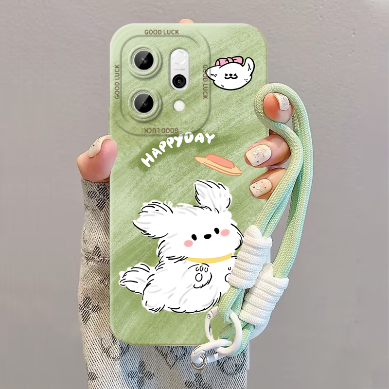 飞盘小狗保护壳适用oppoReno13手机壳reno12pro新款11液态硅胶保护7se镜头rone9外壳oppo套reno8全包0PP0软10