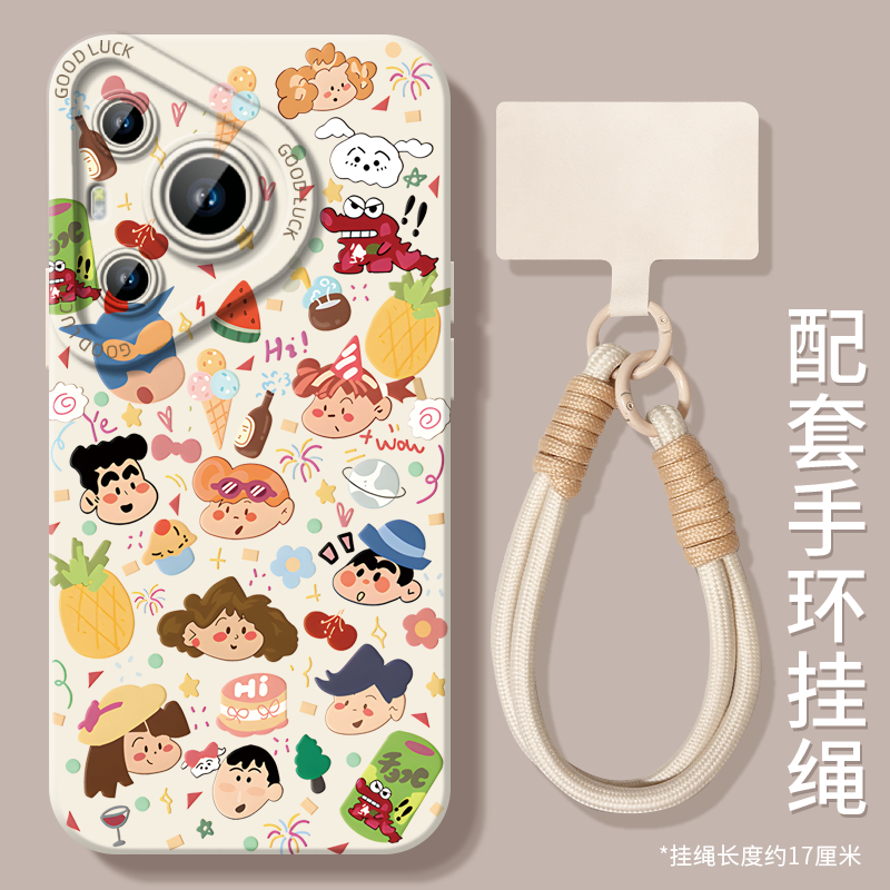 蜡笔小新保护壳适用华为Pura70手机壳P70pro套p60pro+新款p50硅胶p40保护p7o加p30por全包p20高级外壳系列软