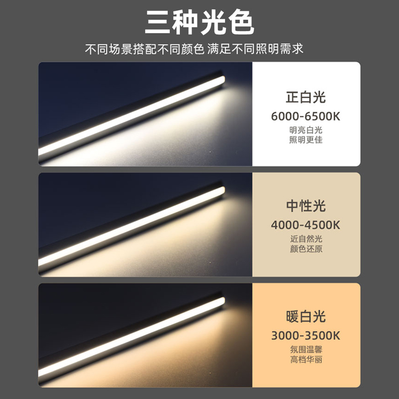 免开槽led感应橱柜灯直角灯条厨房衣柜酒柜V型阴角灯带柜内线性灯