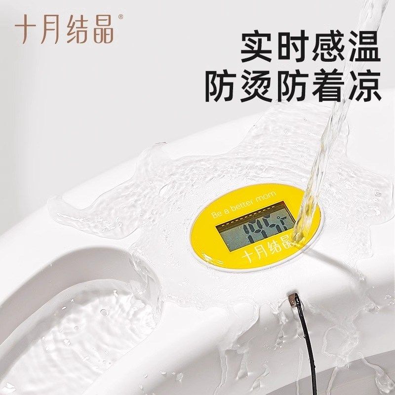 宝宝洗澡盆可折叠沐浴桶带挂钩儿童家用可坐大号新生婴儿躺托浴盆