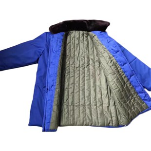 全新87海士棉大衣海蓝色棉花军迷大衣冬季短款加厚防寒棉衣服