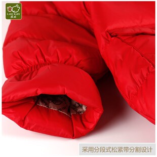 拉比儿童轻薄羽绒服男童衣服女宝宝上衣中长款婴儿秋冬厚外套童装