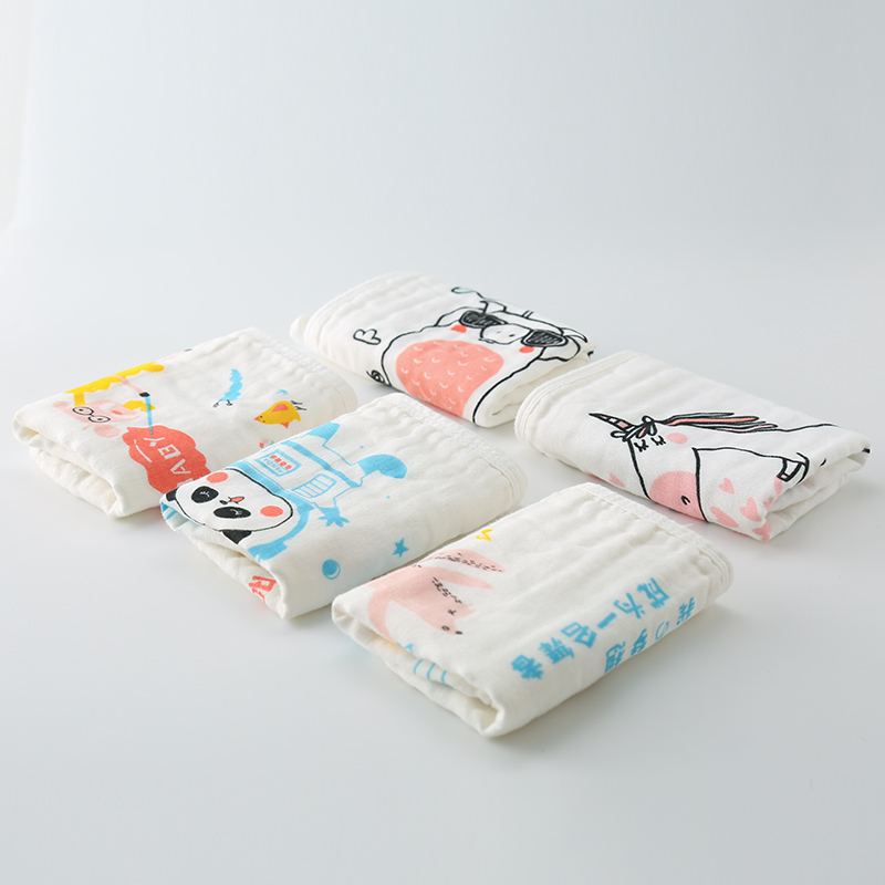婴儿小毛巾洗脸洗澡方巾纯棉纱布超软宝宝口水巾新生幼儿手帕用品