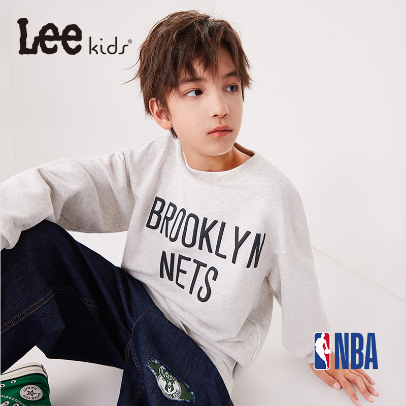 【NBA联名】Lee Kids男女童春季卫衣套头帅气儿童装春装上衣