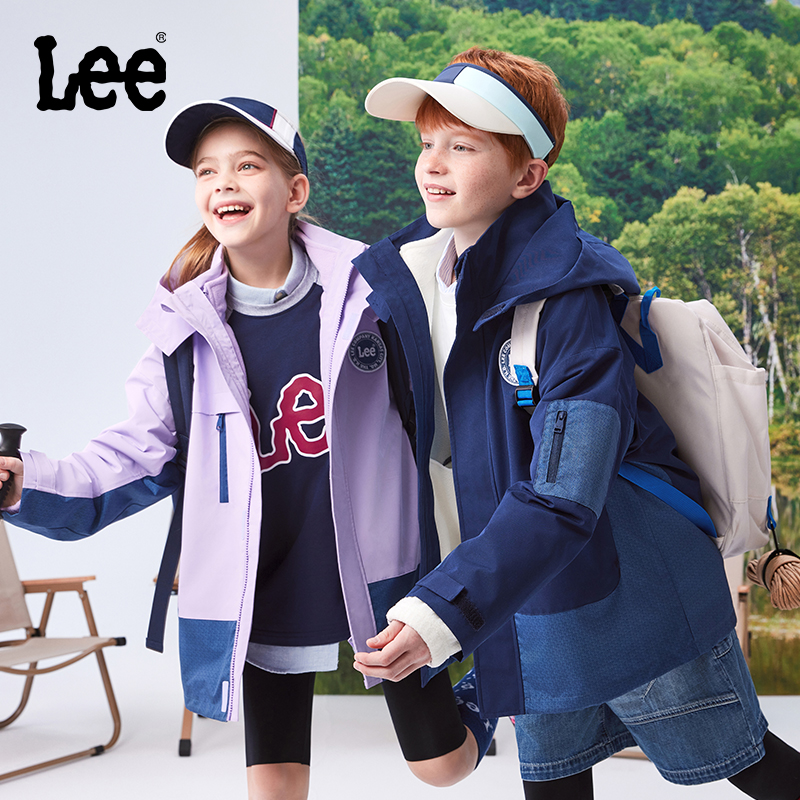 Leekids男女童春季三合一外套