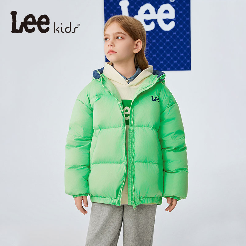 Lee Kids儿童羽绒服男女童冬季女童男童保暖连帽冬装童装羽绒外套