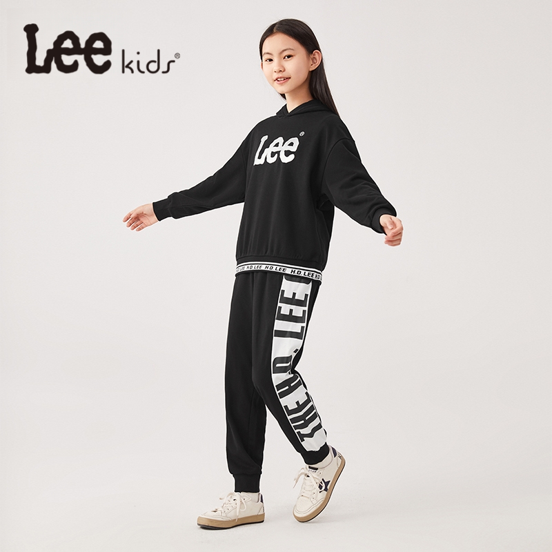 Lee Kids男女同款舒适休闲2025新款秋季连帽卫衣套装