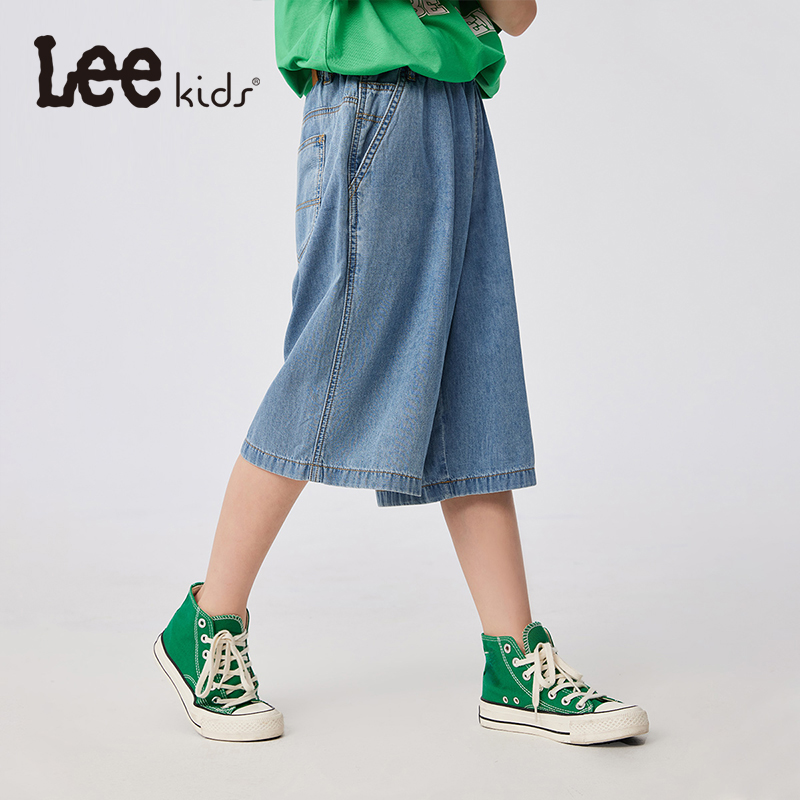 LeeKids男童纯棉牛仔短裤薄