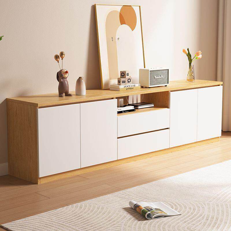 电视柜小户型窄小实木电视柜矮柜加高落地式现代简约客厅储物柜