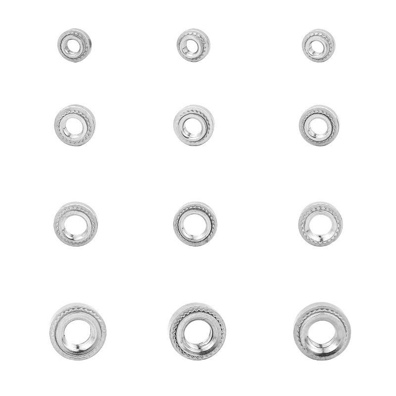 450pcs压铆螺母304不锈钢盒装螺母压板螺母锁紧压花螺母螺帽套装