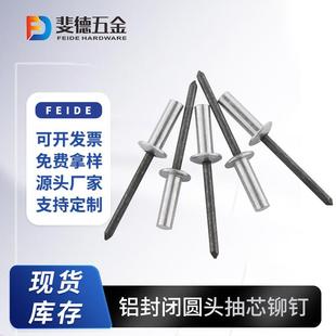 封闭型铝拉钉 厂家直销拉铆钉 圆头铝质抽芯铆钉 环保铝拉钉