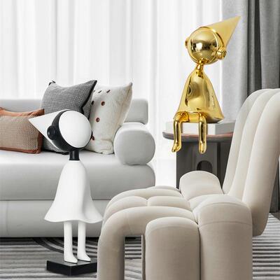 纪念碑谷艾达公主卡通创意样板间儿童房客厅书房装饰电镀人物摆件
