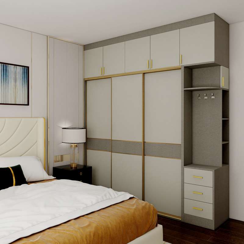 衣柜现代女生主卧平开整体柜子现代简约卧室家用组装衣橱设计工厂