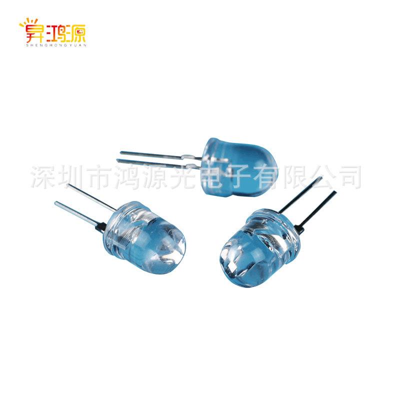 10mm圆头七彩快闪慢闪led灯珠红蓝绿0.5WLED发光二极管直插