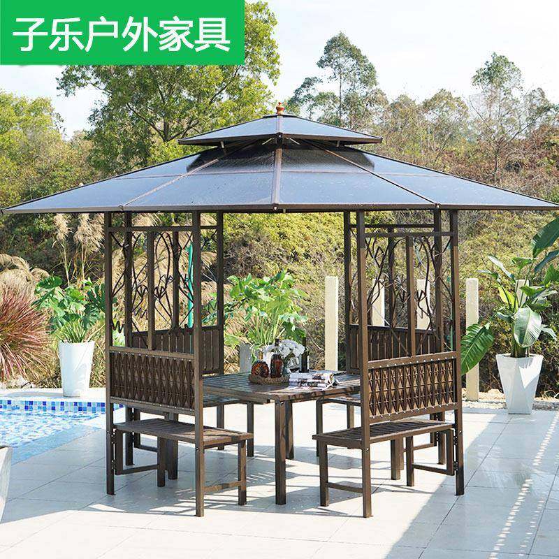 凉亭户外庭院天台花园亭遮阳棚农庄室外茶水亭子防腐木凉亭雨棚