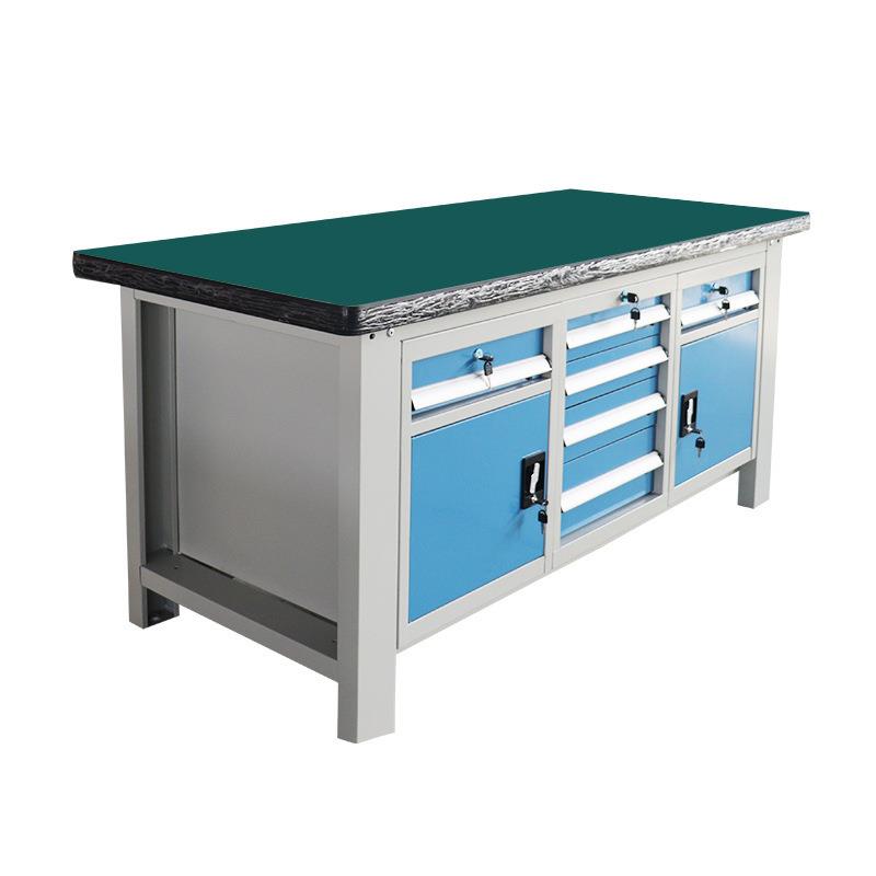 重型工作台工厂车间防静电钳工台带抽屉工具挂板不锈钢实验维修桌