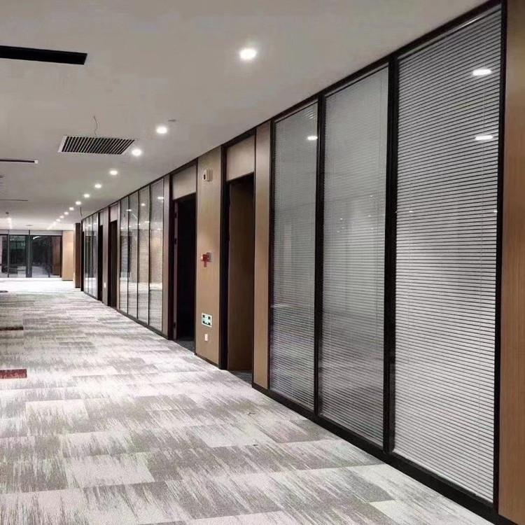 办公室玻璃隔断铝合金中空玻璃高隔间隔防火音隔墙安全系数高