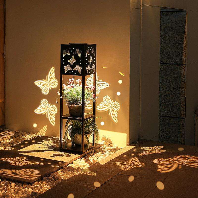 户外防水庭院室外氛围灯太阳能蝴蝶光影花架别墅花园景观装饰灯