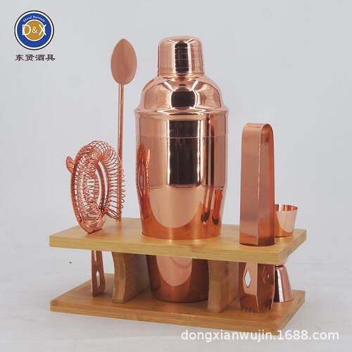 不锈钢调酒器套装鸡尾酒雪克杯暴打柠檬茶调酒师专用工具全套组合