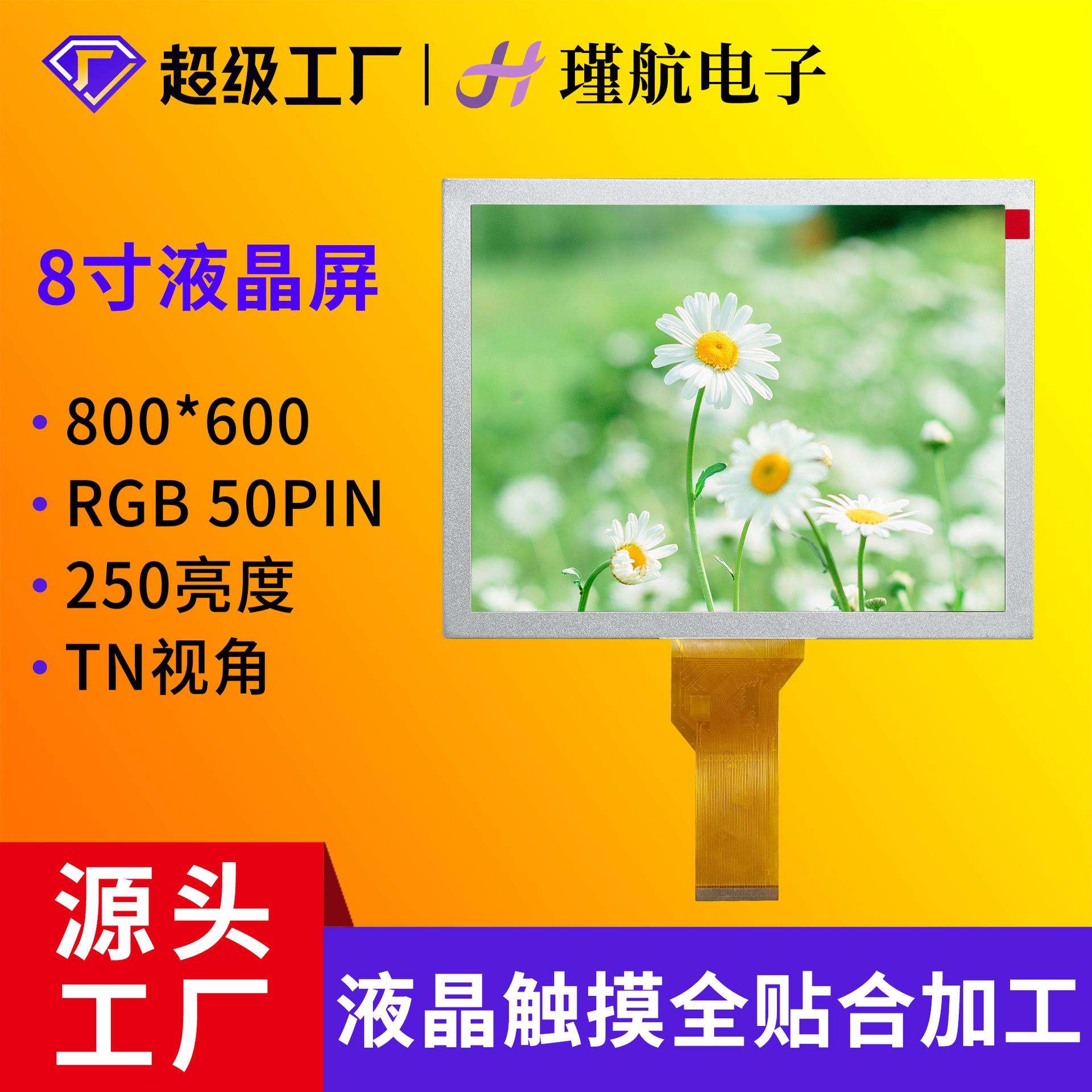 8寸液晶屏EJ080NA-05B工业显示屏可贴合电容触摸屏电阻屏工厂现货
