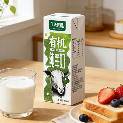 羊氏牧场 有机纯羊奶200ml*6盒*1箱   有机奶源 好吸收 早餐奶