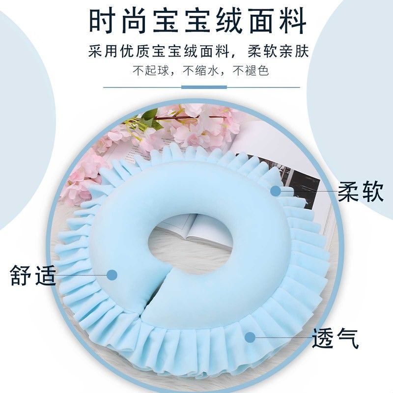 乳胶美容院u型趴枕头脸垫护颈枕芯可拆洗按摩面枕记忆棉圆形趴枕