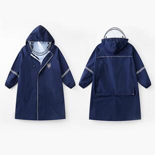 2024新款 儿童雨衣小学生专用儿童雨衣男童女孩上学便携大童双帽檐