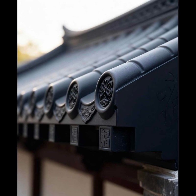 免架子立体瓦封板仿古屋檐单面一体树脂瓦窗户雨搭门口屋檐挡雨板图片