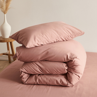 加厚全棉纯色磨毛被套单件200x230双人床被罩纯棉160 210被套秋冬