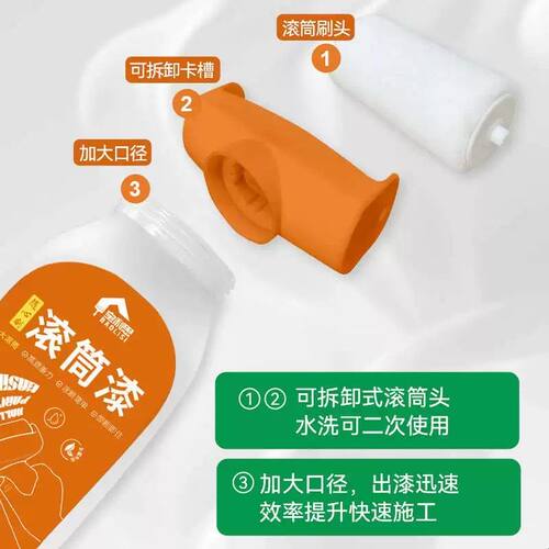 涂玛奇大滚筒漆水性多彩乳胶漆补墙膏白墙面修补漆自刷净味内墙漆