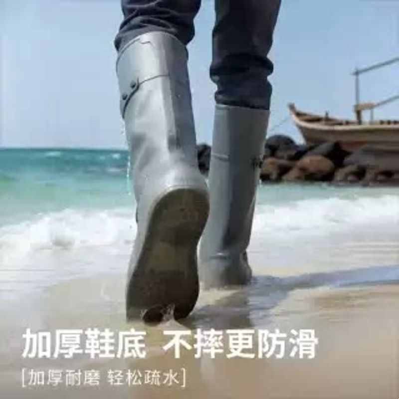 2026新款防滑防水鞋套赶海加厚耐磨硅胶雨靴下雨天防雨鞋套男女款图片