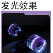 闪光轮陆冲长板轮子陆地冲浪板78A刷街PU轮