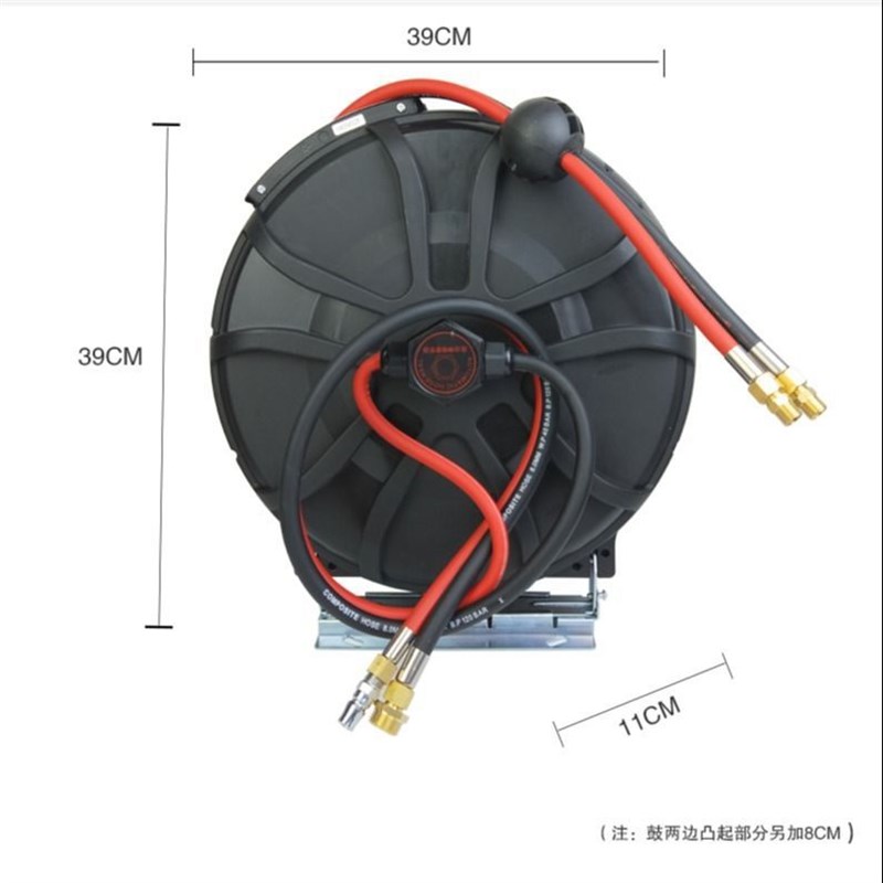 速发水汽混合气管泡沫鼓高车绕管器卷管器洗压洗车水枪水双一体鼓