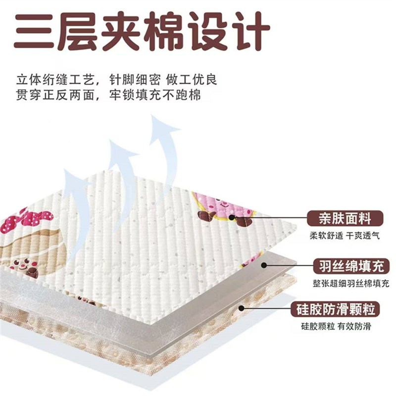 速发爬爬垫保护套防滑款爬行垫保护套宝宝地垫防滑隔凉防摔客厅爬图片