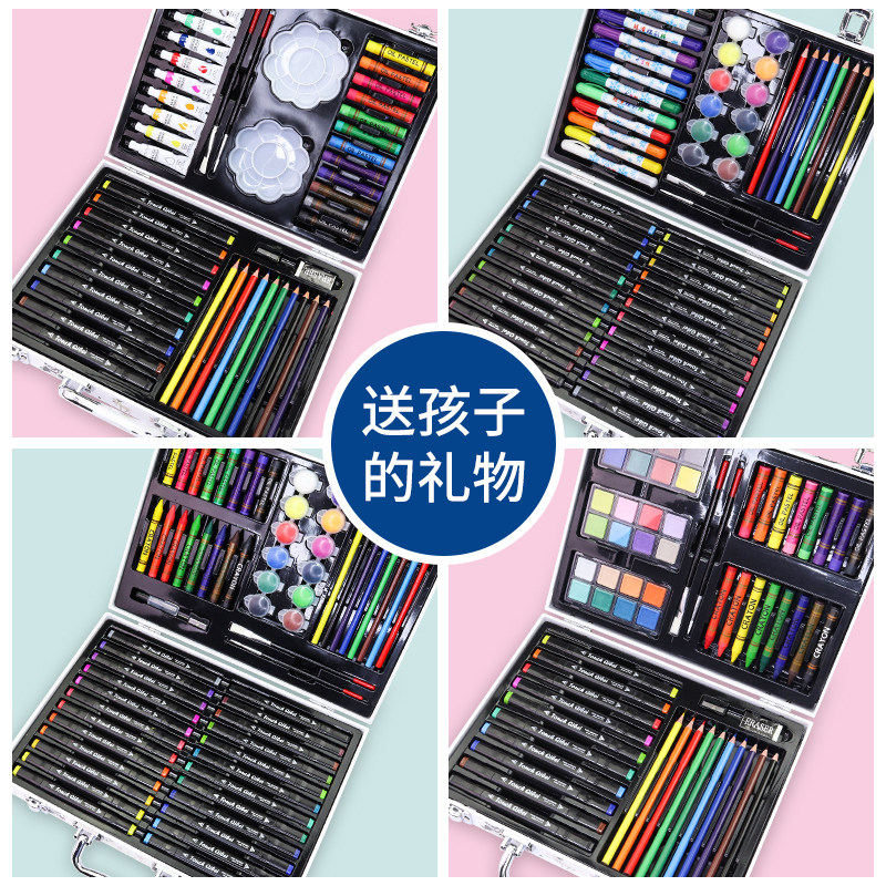 速发儿套绘画工具套装美术儿童童盒小学生水彩笔画画工具礼装六一