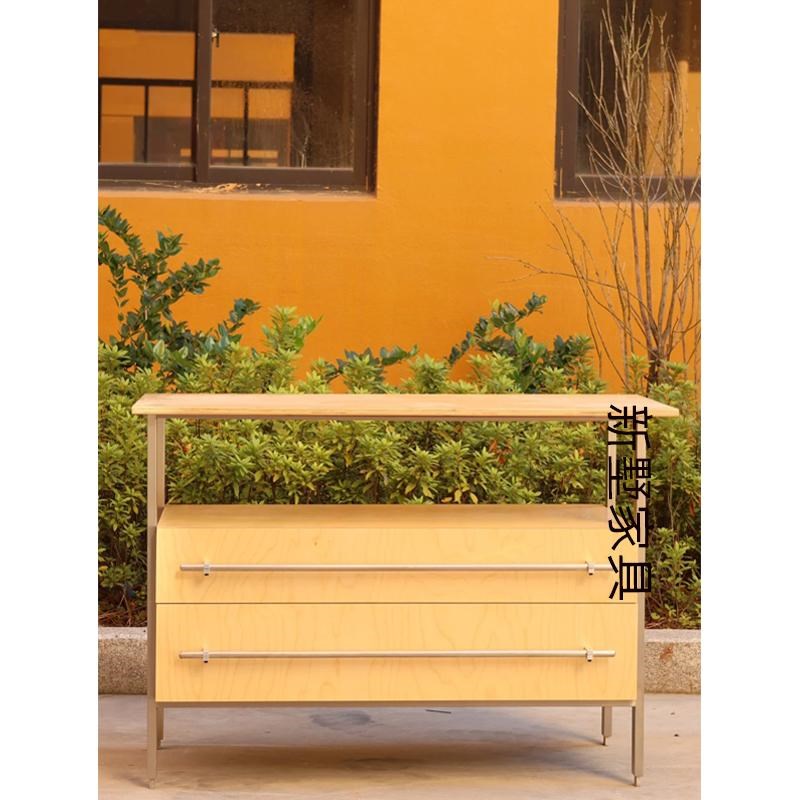 速发服装店展示柜包地式光轴多层鞋中展示架桦木海洋板陈列柜落岛