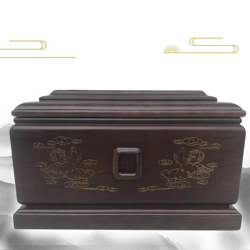 速发盒汉白玉阿富汗玉石黑檀木高档水晶款寿盒殡葬品苏州