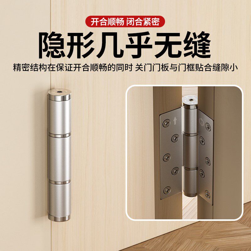 速发隐形门液压合页子母合页缓冲合页暗藏平开门自动闭门合页回弹