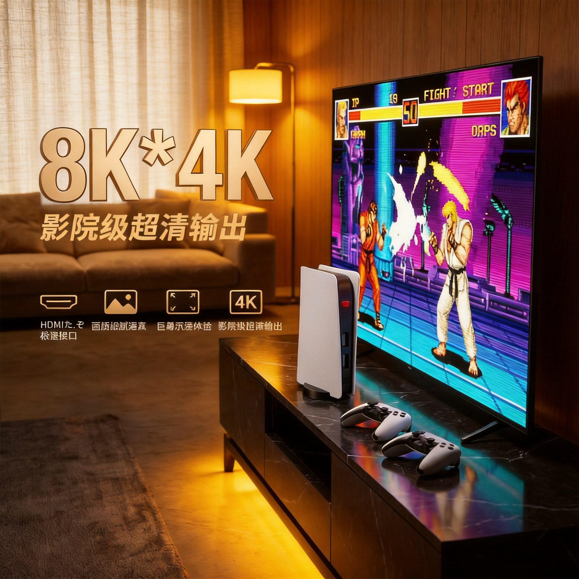 新款M23游戏主机复古怀旧2.4G无线手柄8K超清23款模拟器游戏机