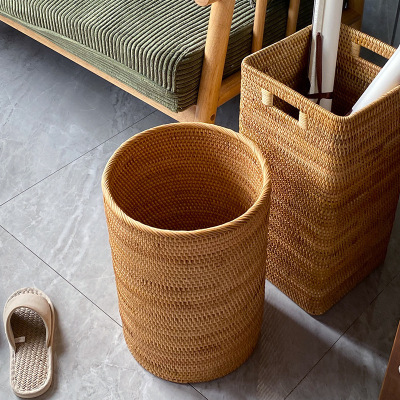 越南藤编手工书画桶画轴花卷收纳