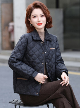 女士秋冬款时尚棉服外套2025休闲保暖小棉袄洋气中年妈妈棉衣短款