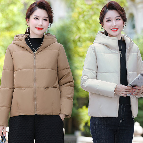 妈妈冬装外套小棉袄2025新款大码中老年人冬季羽绒棉服短款棉衣女
