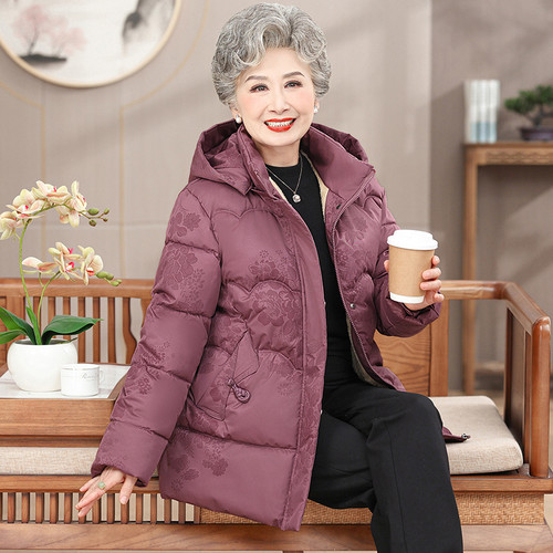 中老年棉袄加厚奶奶冬装2025外套老太太洋气老人棉衣妈妈羽绒棉服