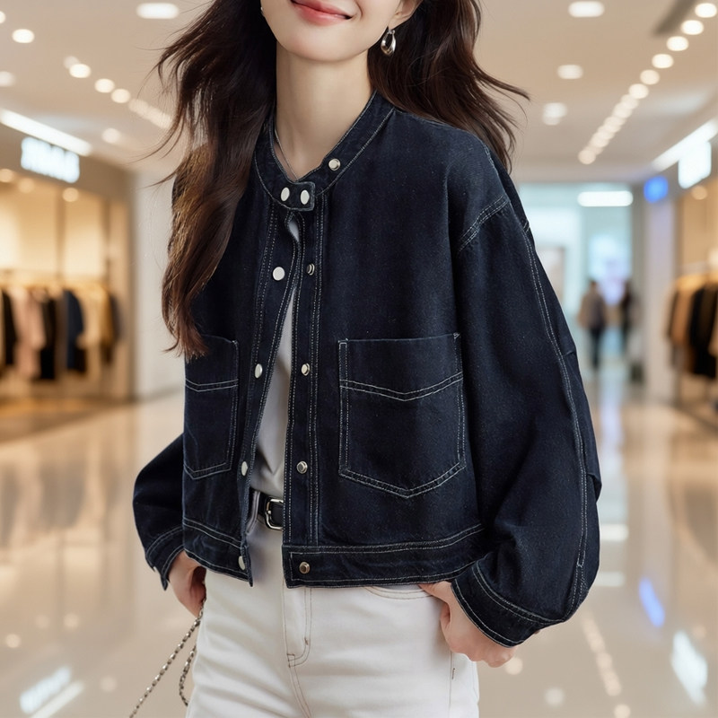 牛仔外套女短款春季2026新款韩版复古宽松高级感小个子夹克上衣潮