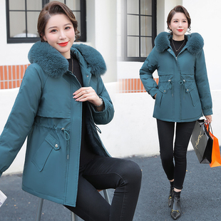 大码 中老年女装 加厚棉袄派克服 外套加绒棉衣棉服2025新款 妈妈冬装